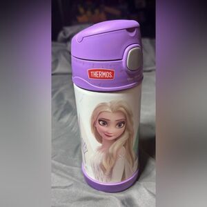 Disneys Elsa Thermos FUNtainer 12 Ounce Vacuum Insulated Stainless Steel Bottle